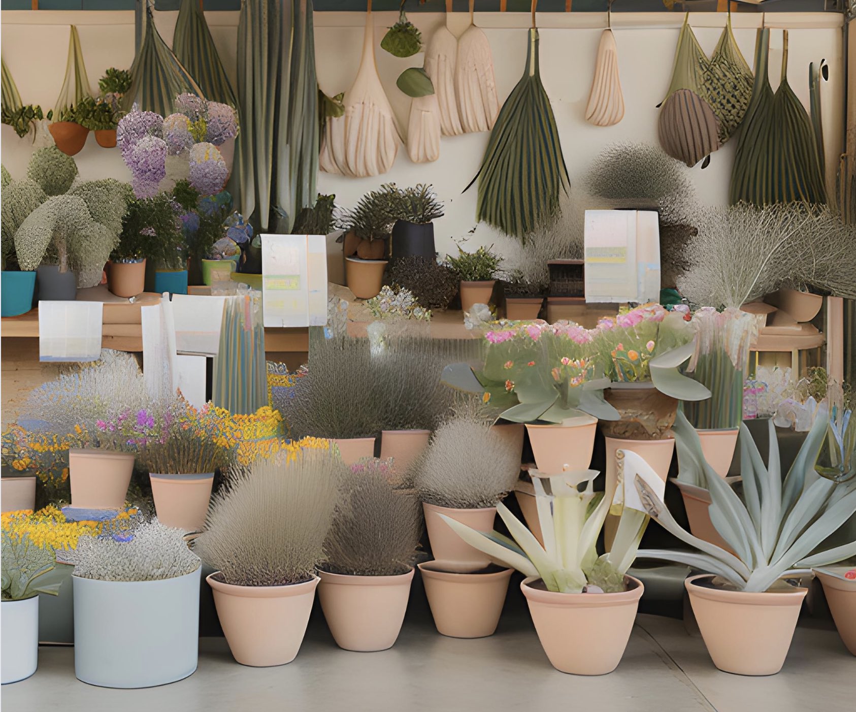 Plants in San Telmo Market alt text